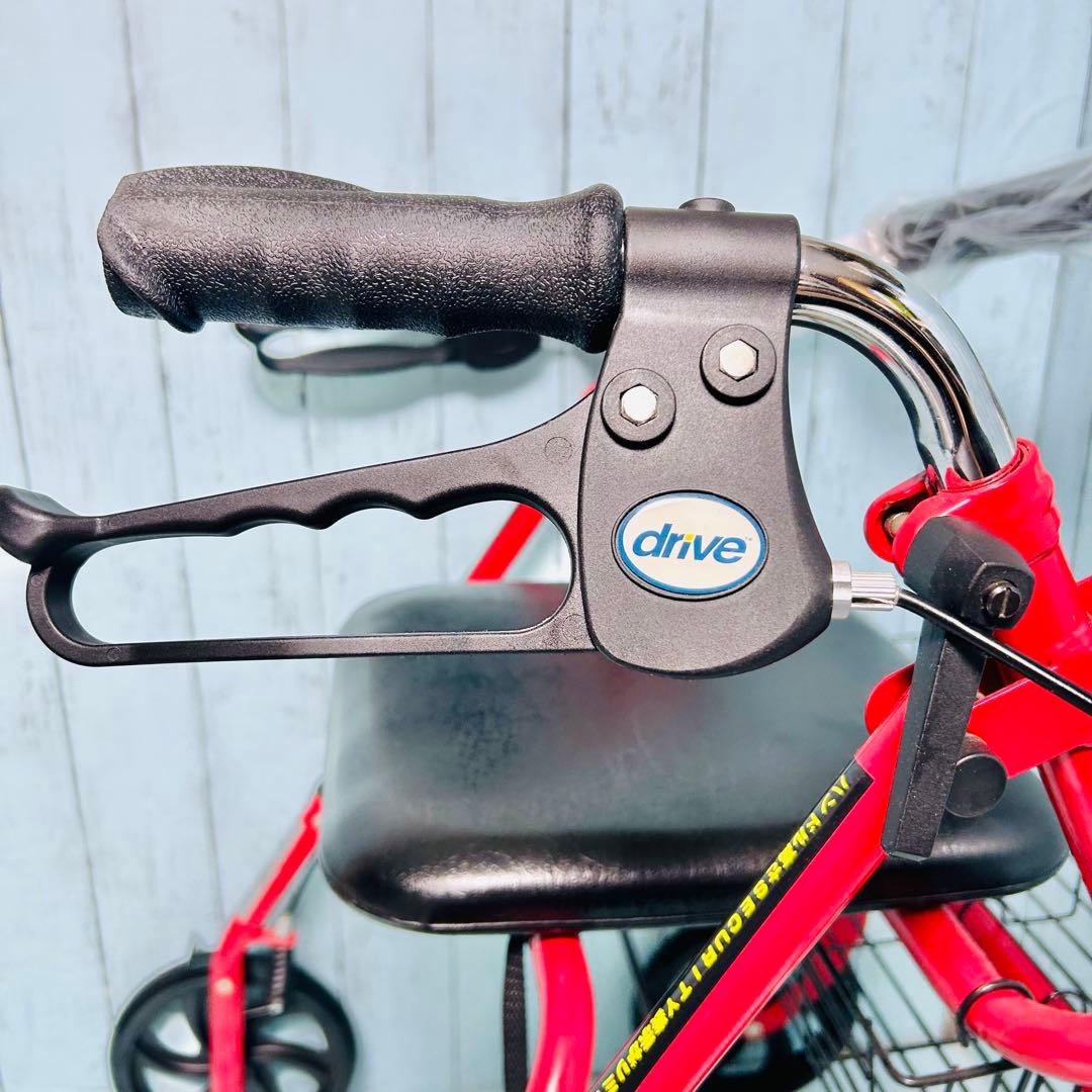DRIVE ドライブメディカル　歩行車　歩行器　シルバーカー　レッド　美品