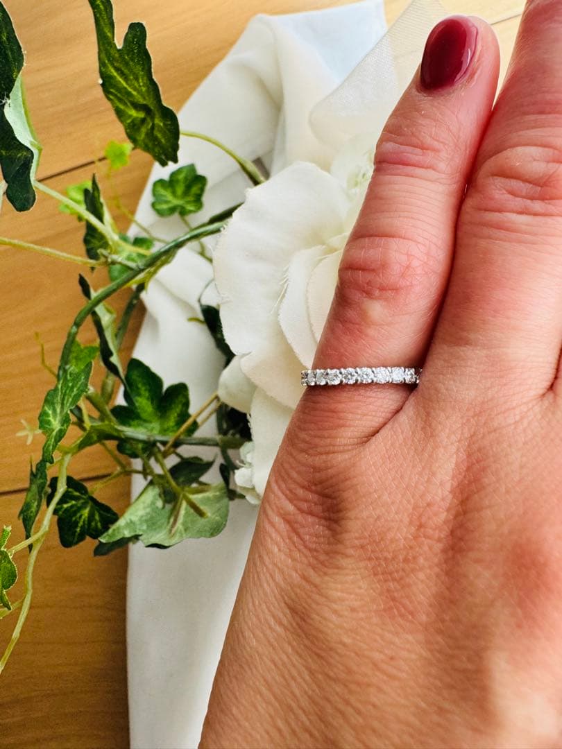 限定お値下げ♡pt900♡ダイヤモンド0.3ct♡ハーフエタニティリング