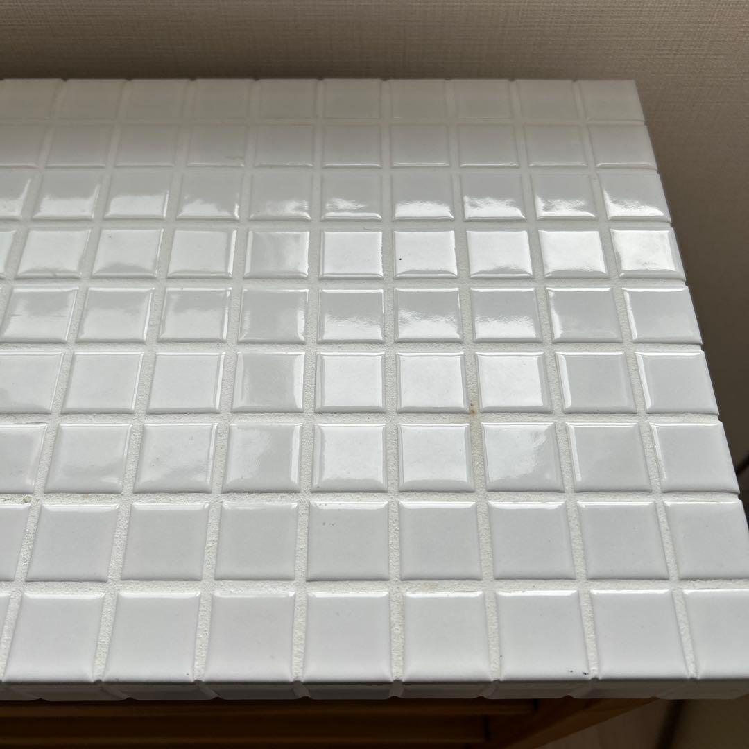 【たのめる便】モモナチュラル キッチンワゴン タイル　タイル　キッチン収納