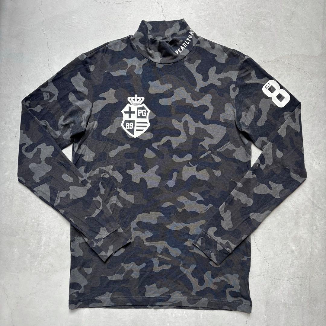 PEARLEY GATES パーリーゲイツ 迷彩柄 モックネック長袖シャツ 5