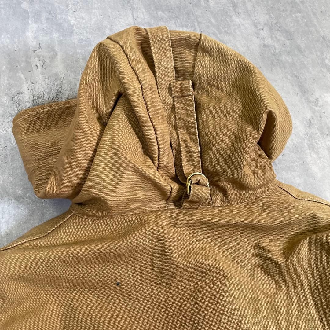 星形タグ◆80s carhartt【XL】シベリアンパーカー ダック地 ファー