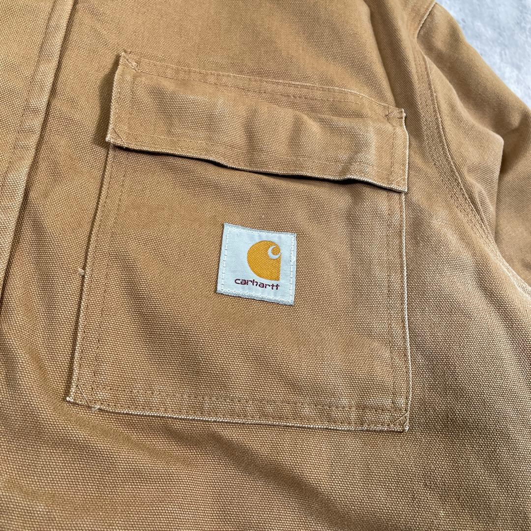 星形タグ◆80s carhartt【XL】シベリアンパーカー ダック地 ファー