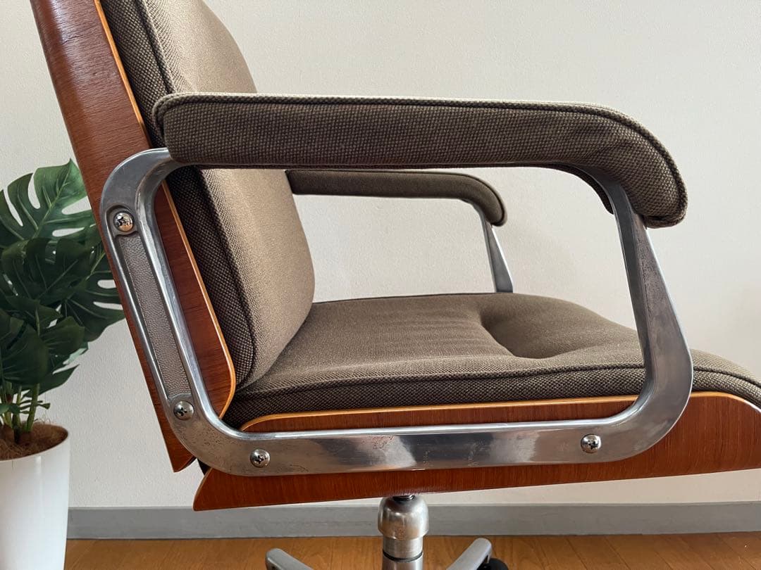ヴィンテージ　プライウッド　デスクチェア　ミッドセンチュリー　レトロモダン　椅子