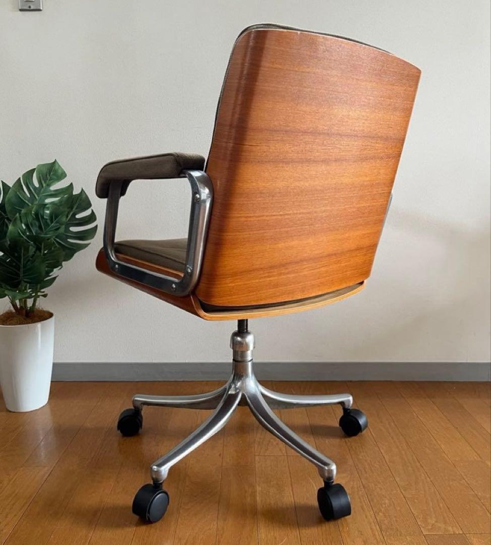 ヴィンテージ　プライウッド　デスクチェア　ミッドセンチュリー　レトロモダン　椅子