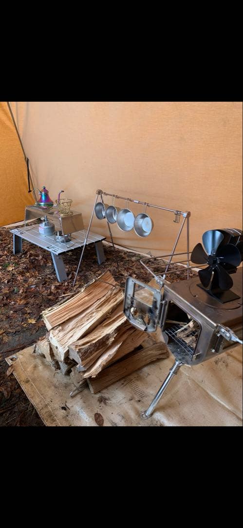 テンマクデザイン　ウッドストーブ サイドビューM（ 煙突63mm）