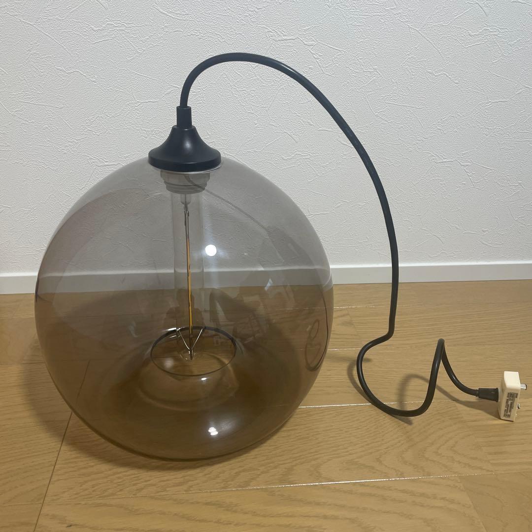 グレーグラスペンダントシェード ラウンド