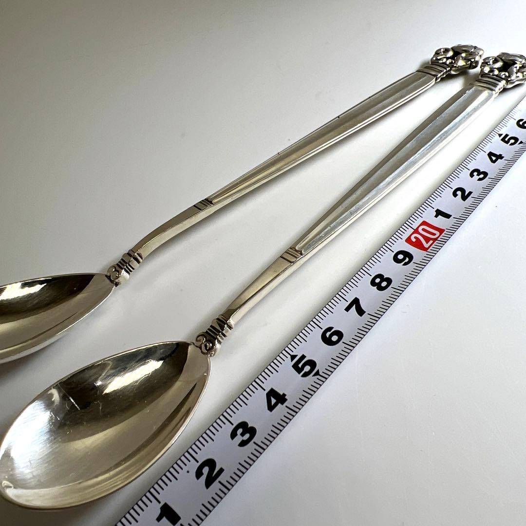 ジョージジェンセン　エコーン925Sterling ロングスプーン2本　116g