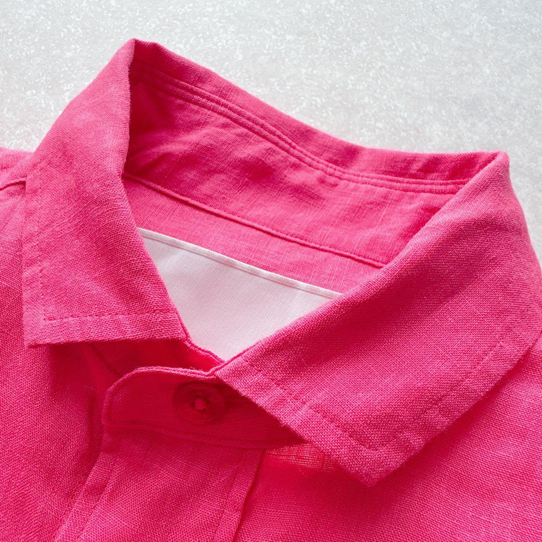 未使用★TICCA｜定価2,5万 24SS リネン半袖エンブロイダイリーシャツ