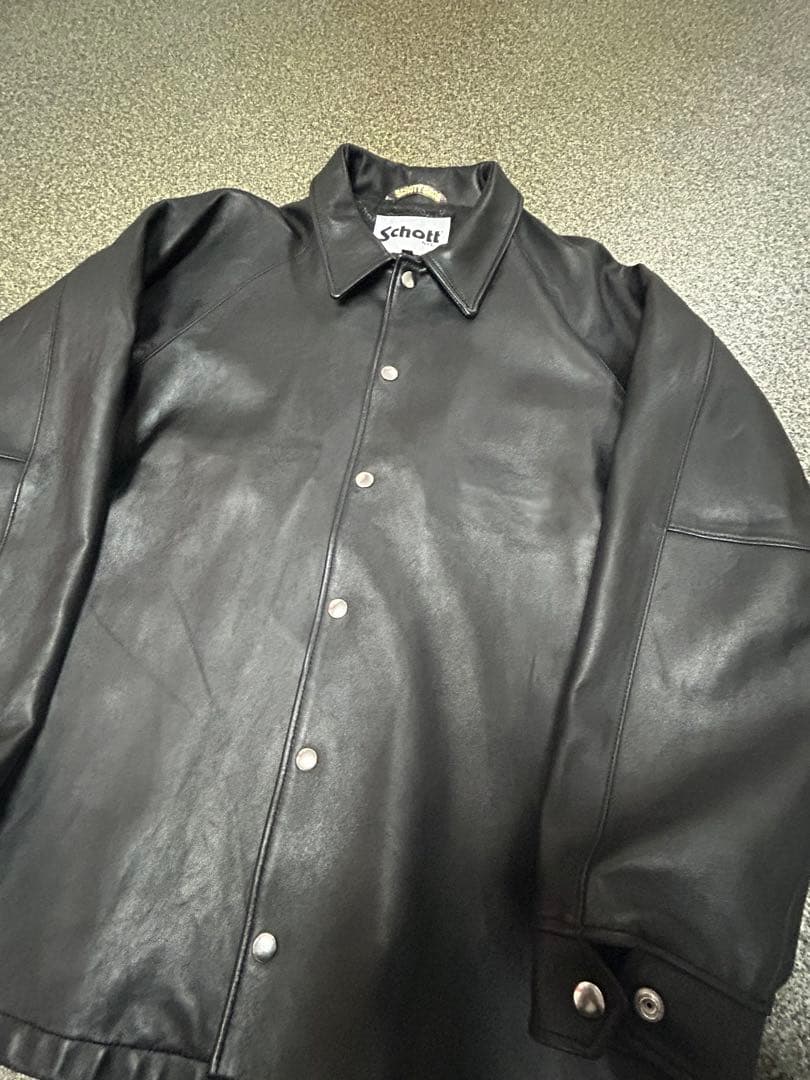Schott BEAUTY&YOUTH 別注　レザー　コーチジャケット　Ovy