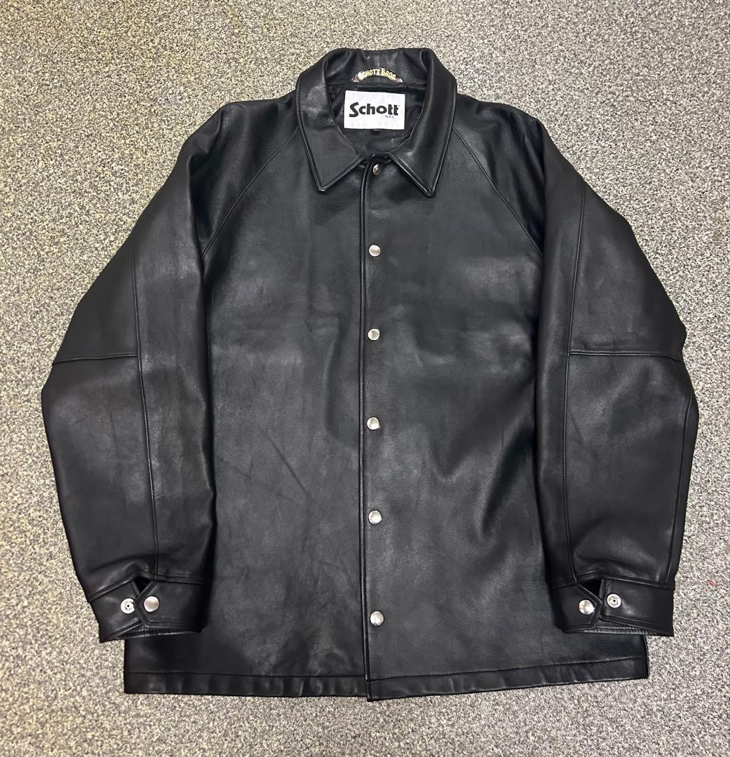 Schott BEAUTY&YOUTH 別注　レザー　コーチジャケット　Ovy