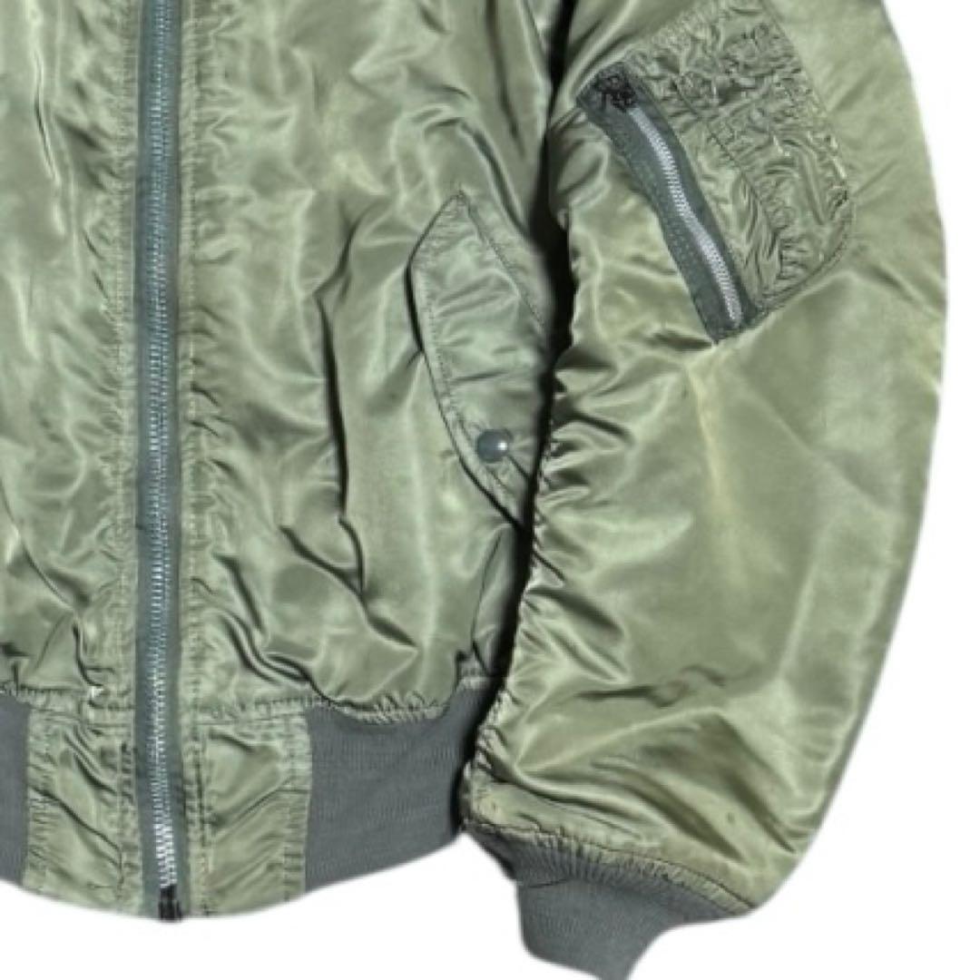 ALPHA 旧タグ 80s USA製 MA-1 ボンバージャケット XL セージ