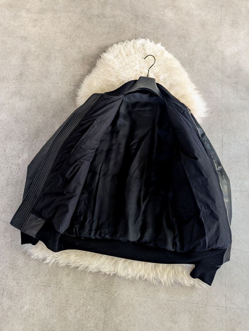 ゴ*ス様 稀少極美　リックオウエンス　カーフレザー　グース　パデッド　ボンバー