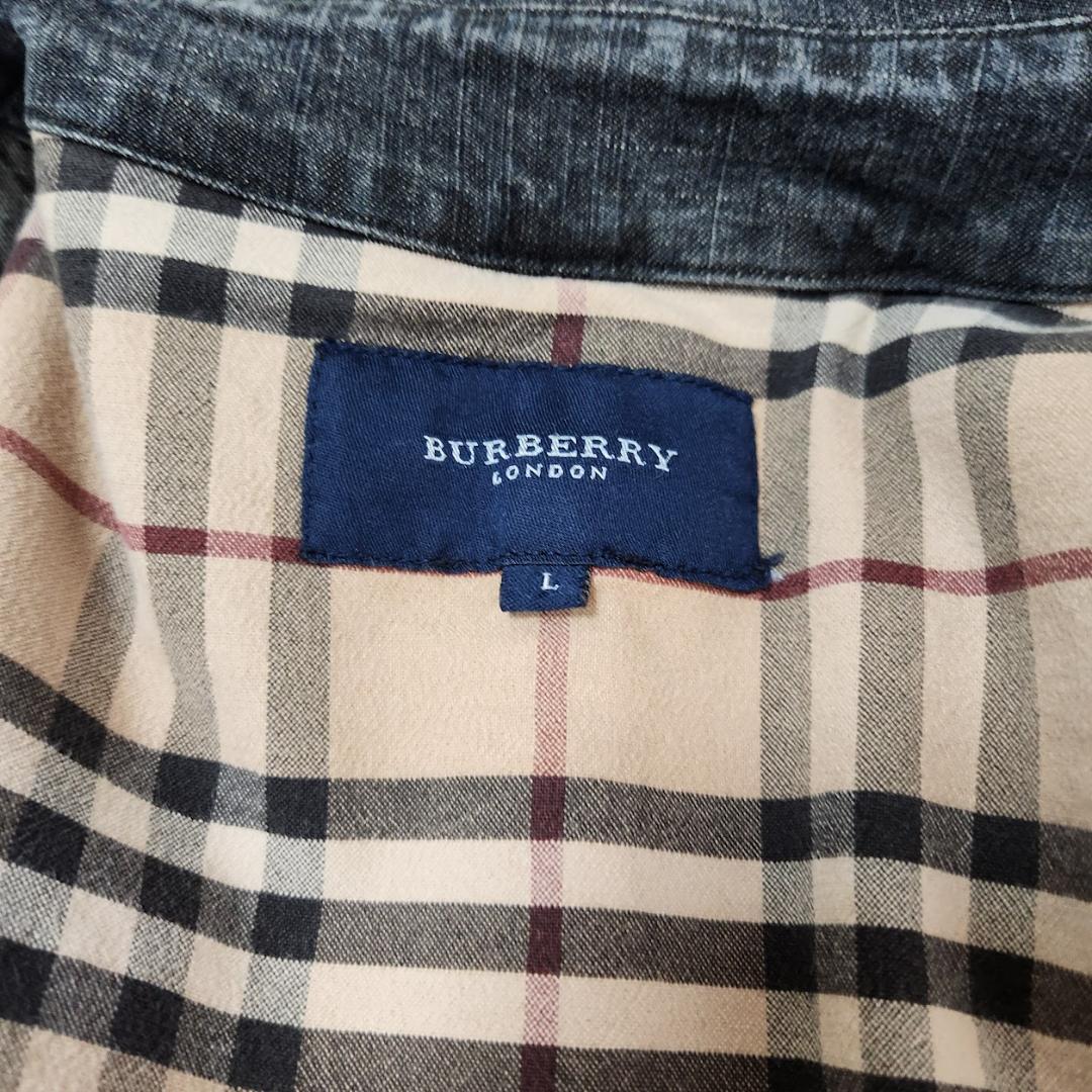 バーバリー ロンドン BURBERRY デニムトレンチコート L ノバチェック