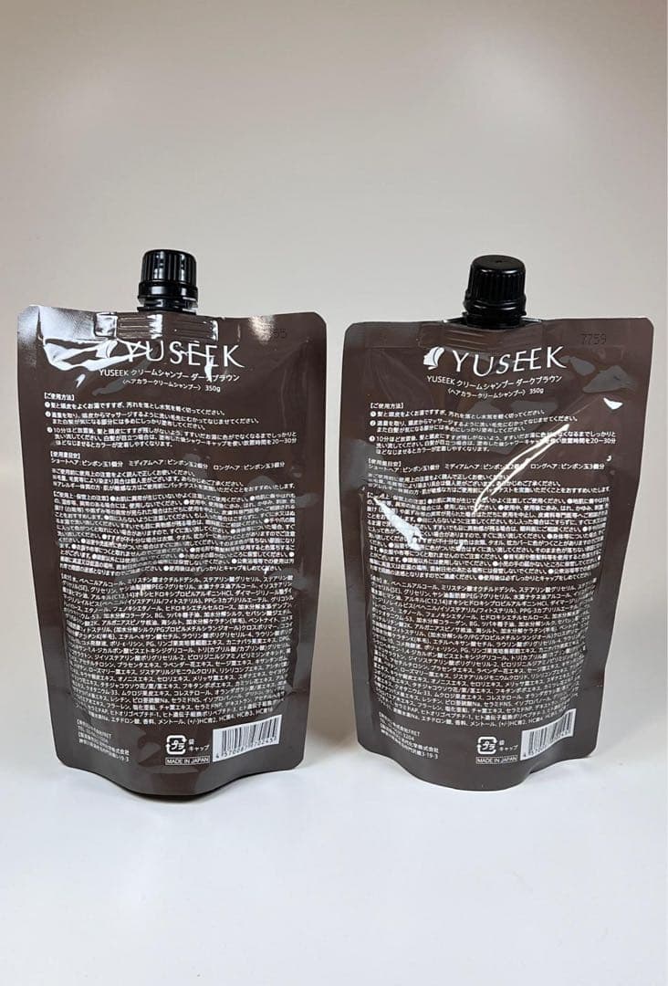 新品未使用　YUSEEK ヘアカラー　クリームシャンプー　ダークブラウン