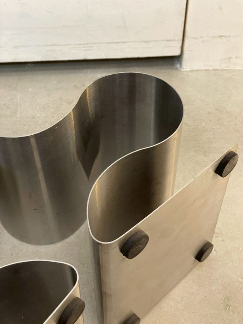 ワインラック ステンレス製 モダン ミッドセンチュリー ワインボトルスタンド