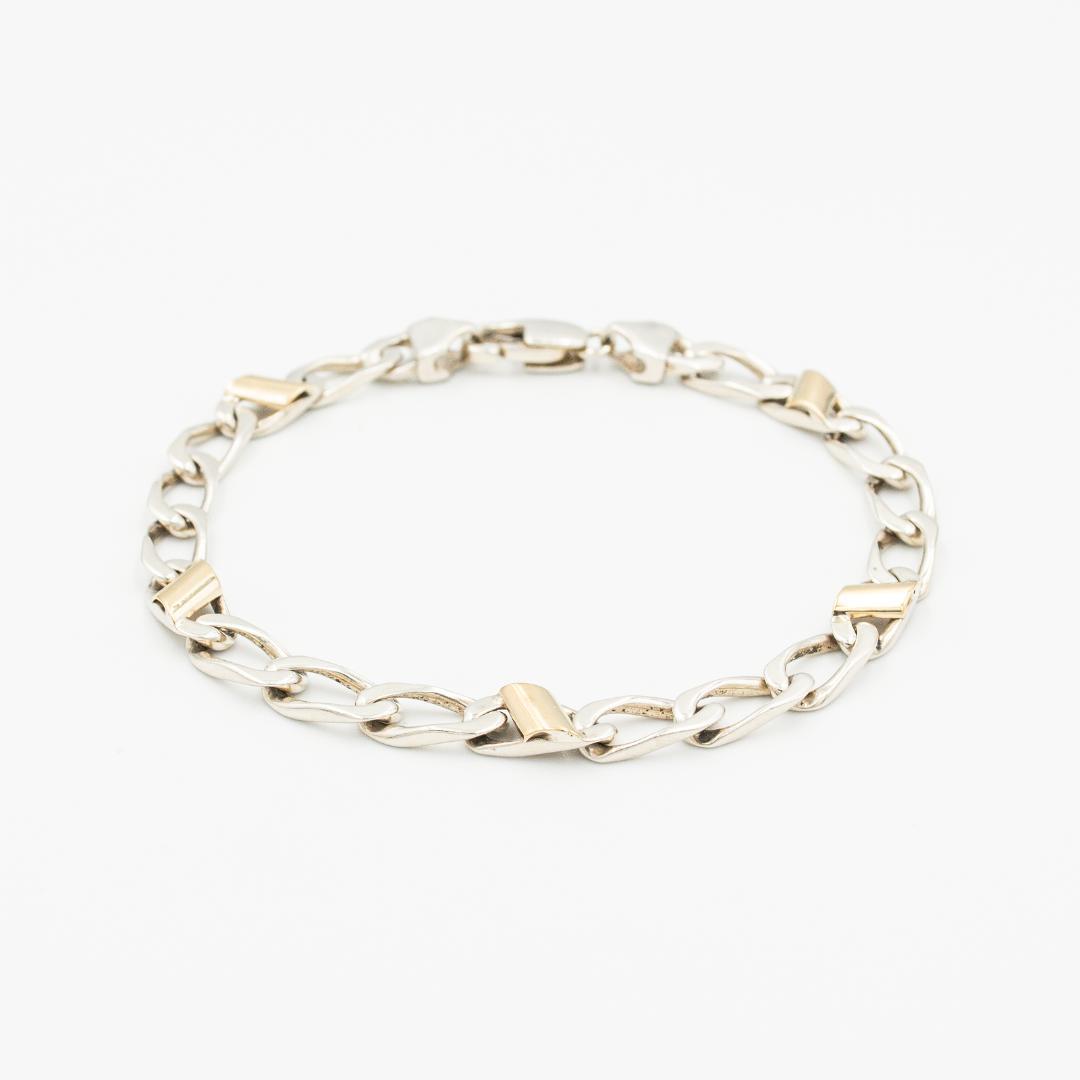 ヴィンテージ ティファニー フィガロチェーン ブレスレット 19.6cm 90s