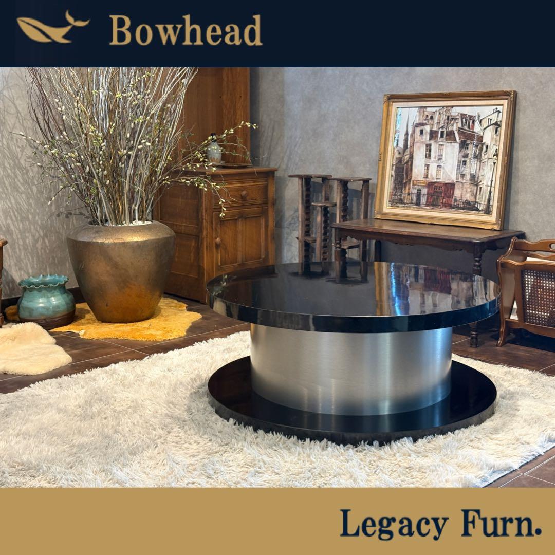 ラウンドテーブル センターテーブル 円卓 ブラック モダンデコ nZ