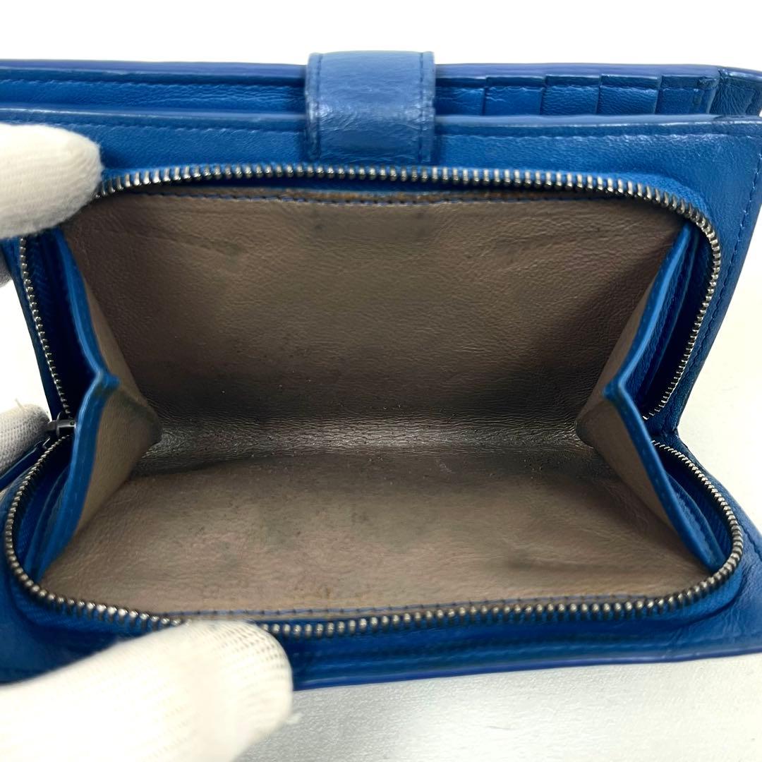 ボッテガヴェネタ　二つ折り財布　イントレチャート　パイソン　ラウンドファスナー