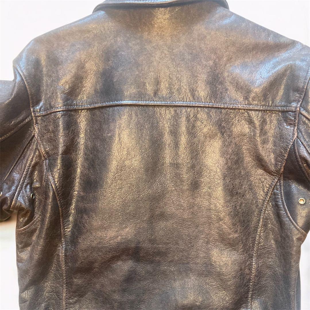 Harley-Davidson ハーレーダビッドソンレザージャケット ブラウンM