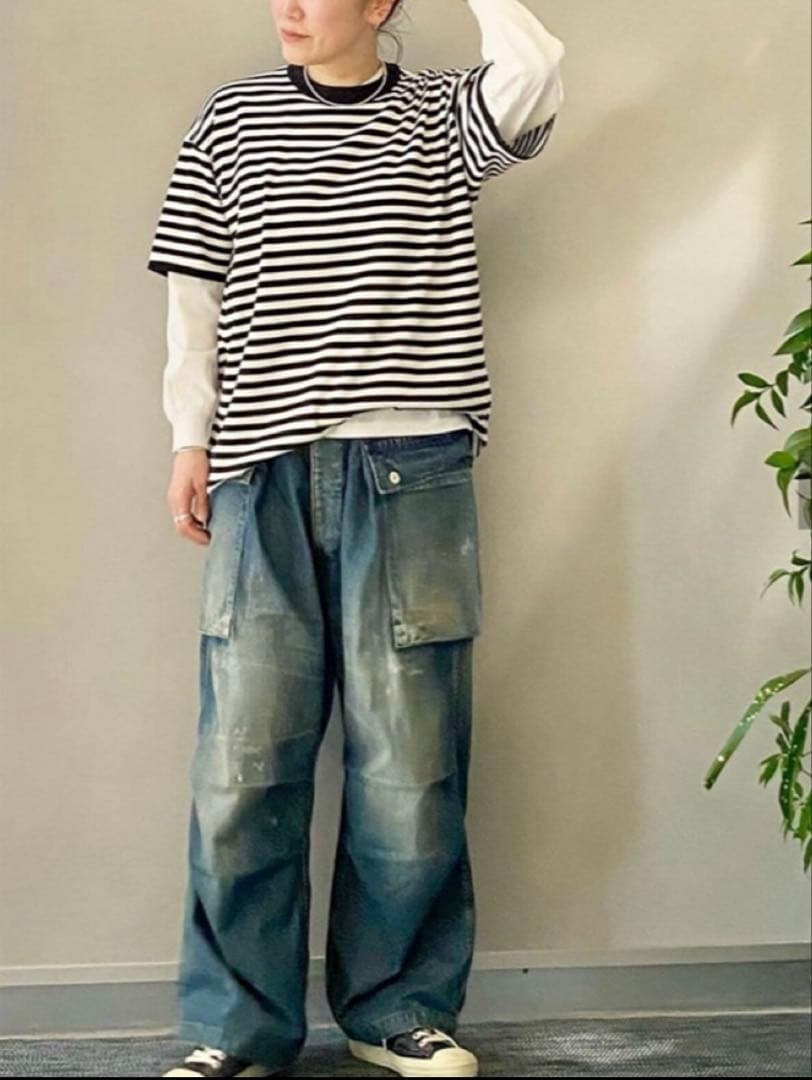 【HERILL/ヘリル】Nep denim M44 Trousers 2