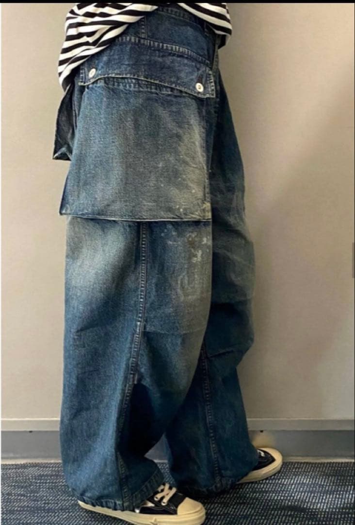 【HERILL/ヘリル】Nep denim M44 Trousers 2