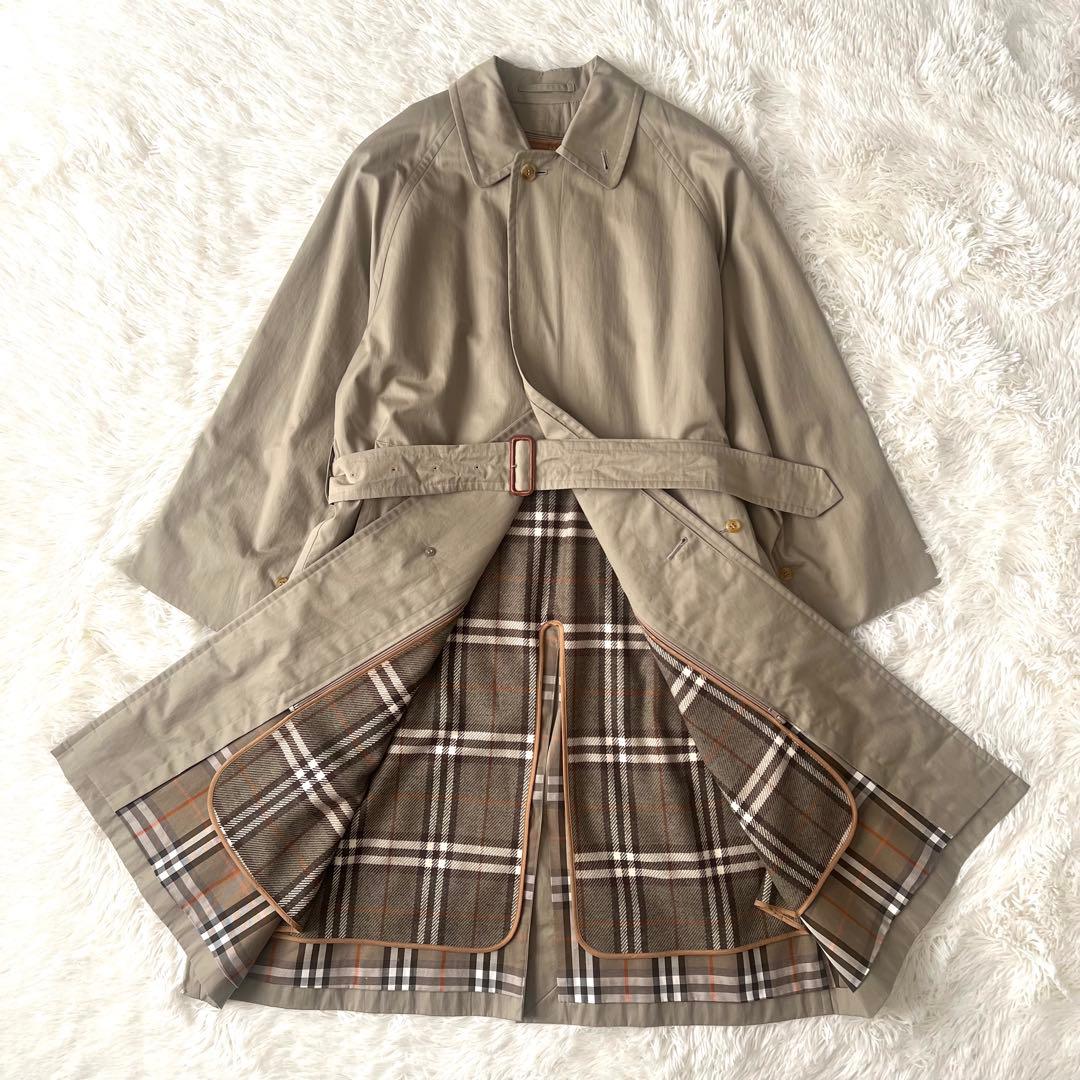 Burberry ステンカラーコート ライナー付き ノバチェック Lサイズ相当
