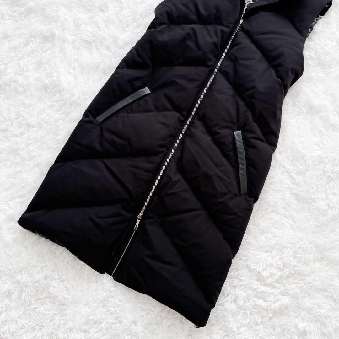 未使用品 HERMES ダウンベスト ジレ シェーヌダンクル裏地 ブラック 34