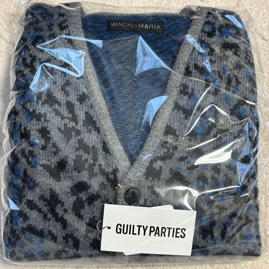 ワコマリア レオパード モヘア カーディガン グレー Lサイズ 新品 未開封