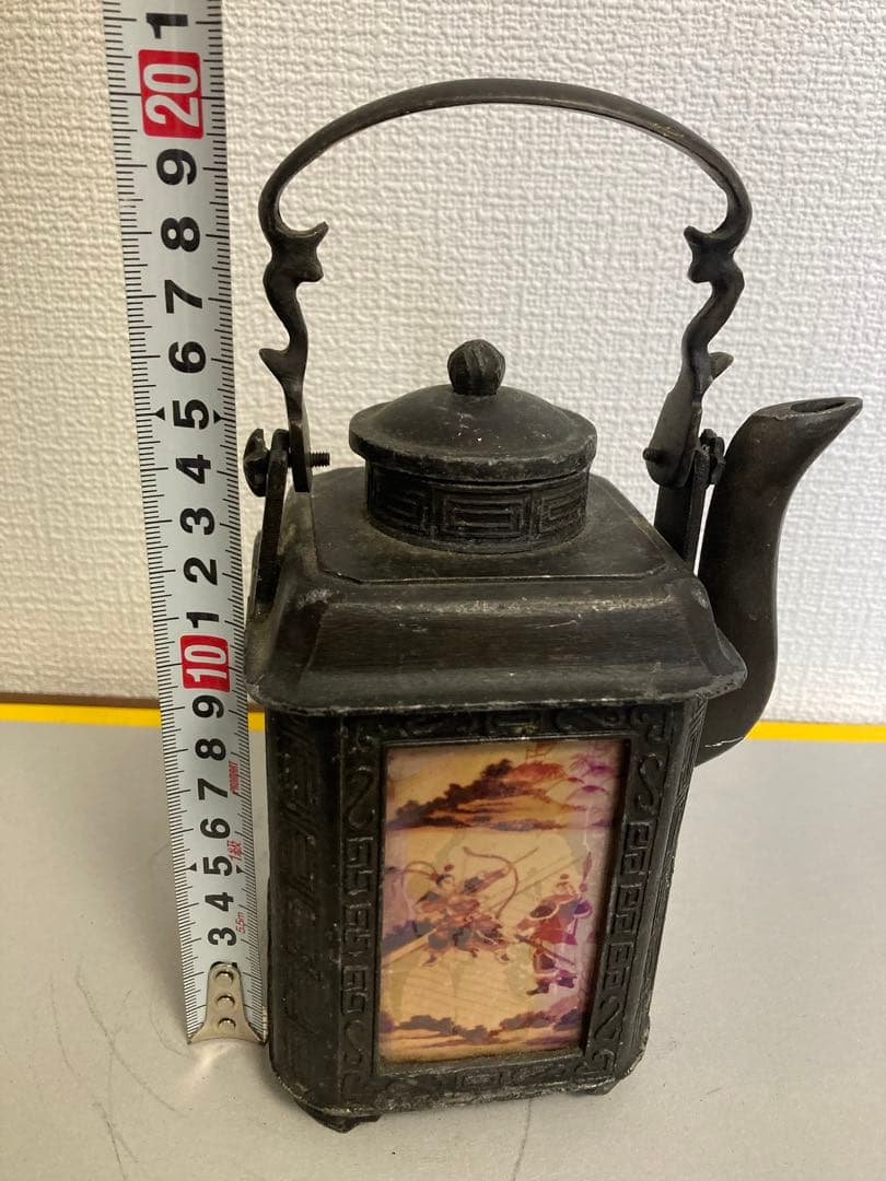 古錫，中国古美術古錫器茶壺酒壺，稀有物，清時代，古屋から藏出し