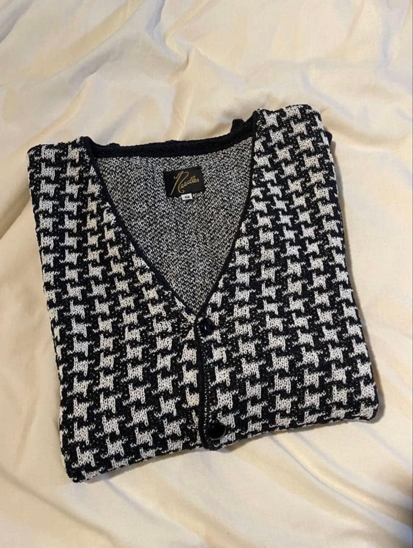 専用 NEEDLES V-Neck Cardigan-Houndstooth