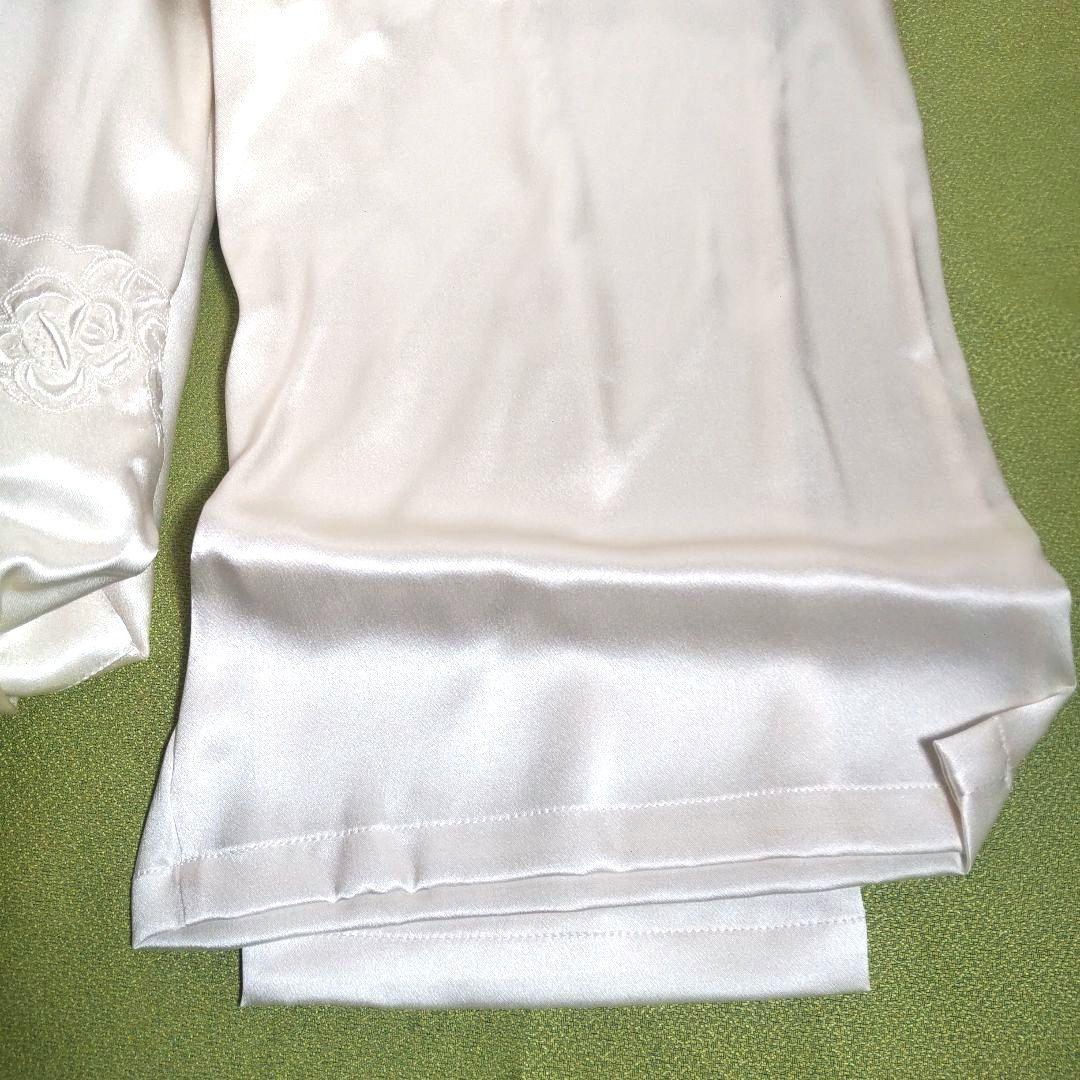 新品 Amour パジャマ 長袖 アムール シルク 絹 100% M～L