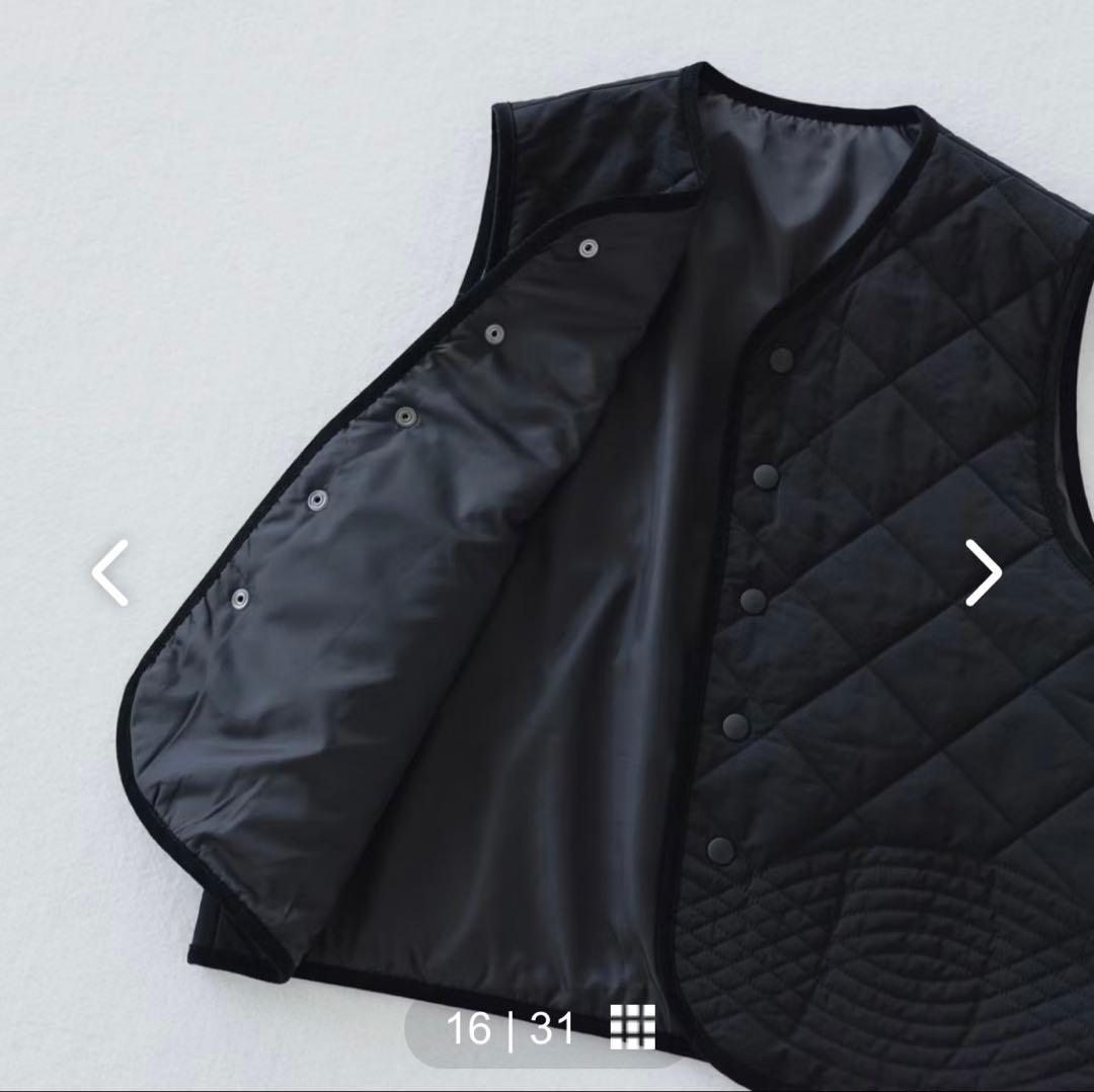 毎日着回したいキルティングベスト　よしいちひろさんコラボ　ブラック　完売品