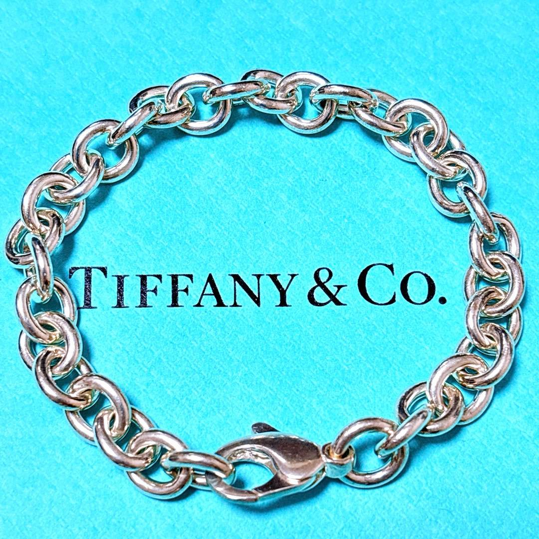 【極美品】18.7cm ティファニー ラウンドリンク ブレスレット SV925