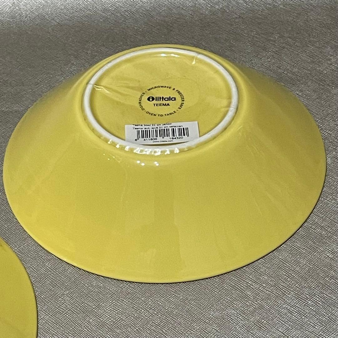 イッタラ　ティーマ　イエロー　ボウル　Φ21㎝　2点セット