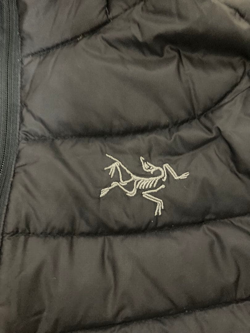 ARC'TERYX ダークグレー フード付きダウンジャケット S