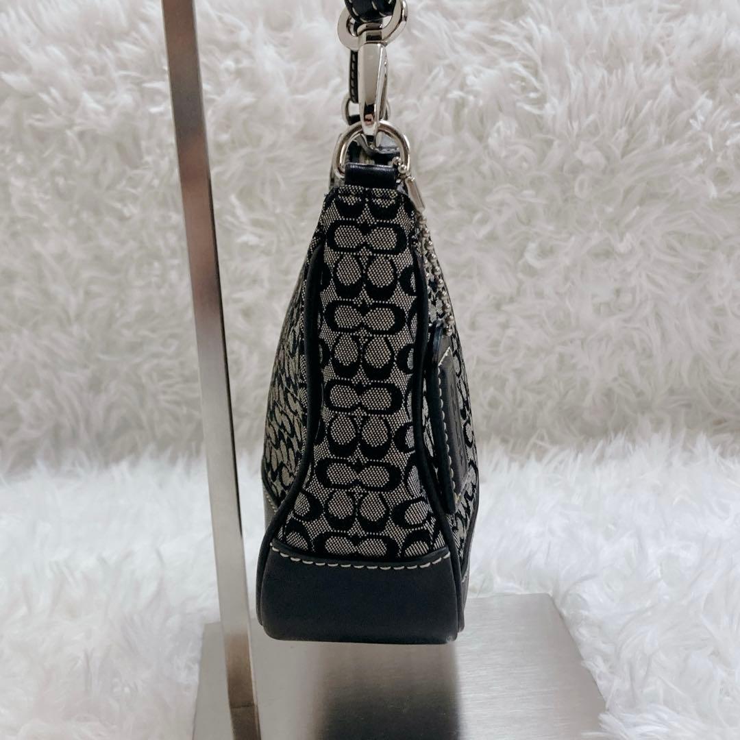 COACH アクセサリーポーチ ミニバッグ シグネチャー ネイビー