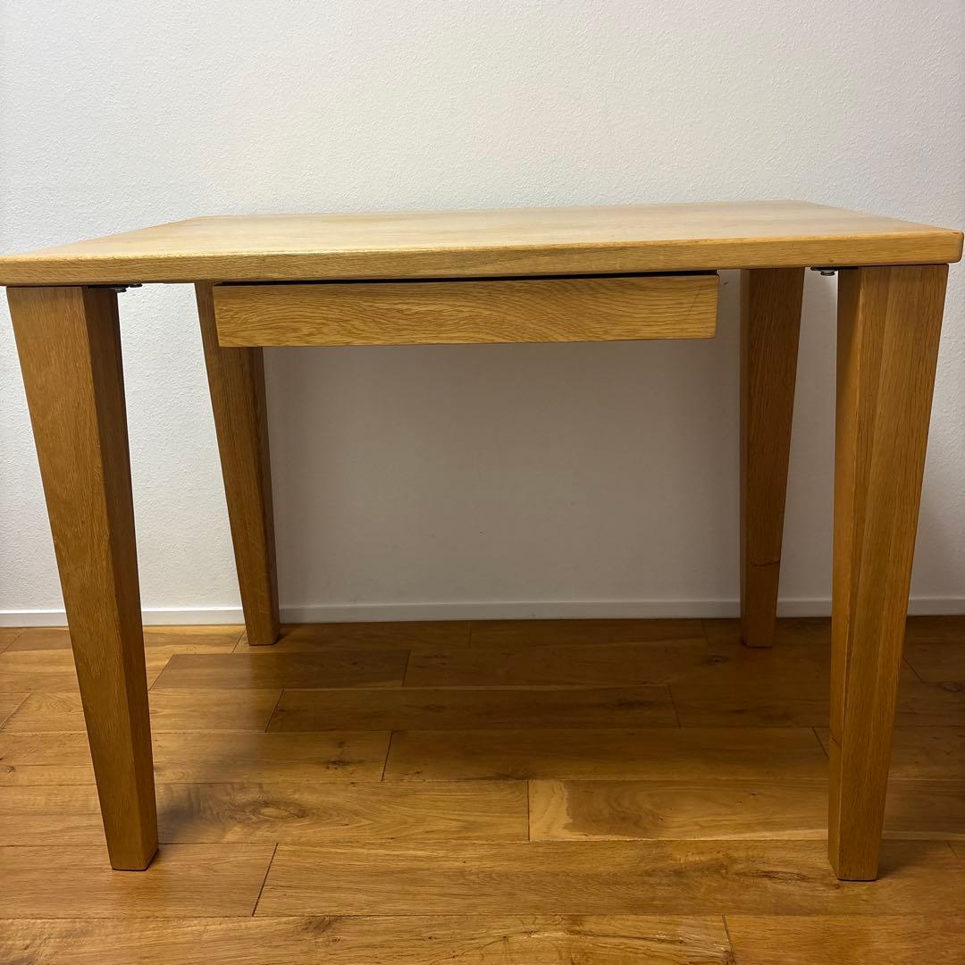 tantan！オーク材シンプル学習机 引き出し付き