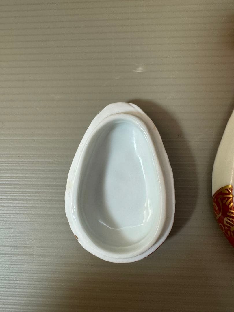 2715 茶道具 香合 色絵 琵琶　高野昭阿弥作　共箱