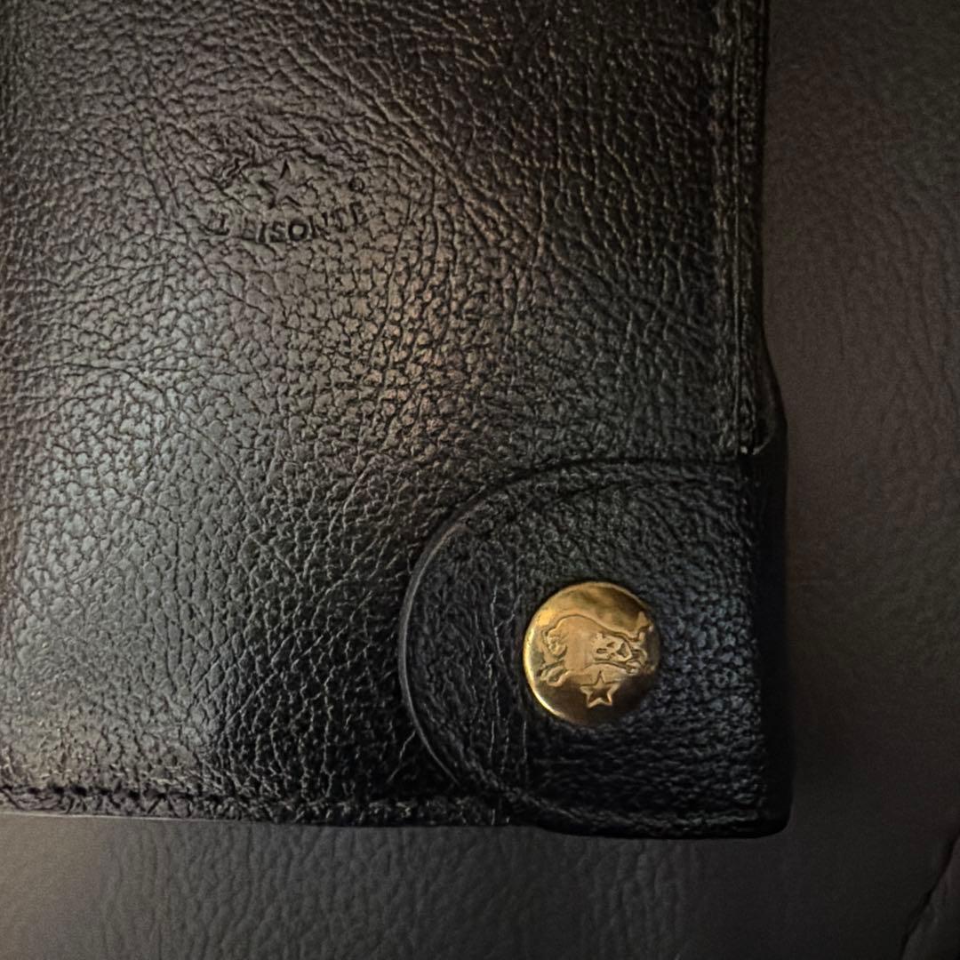 【はまはま】イルビゾンテ レザー ウォレット 二つ折り財布 エンボスロゴ