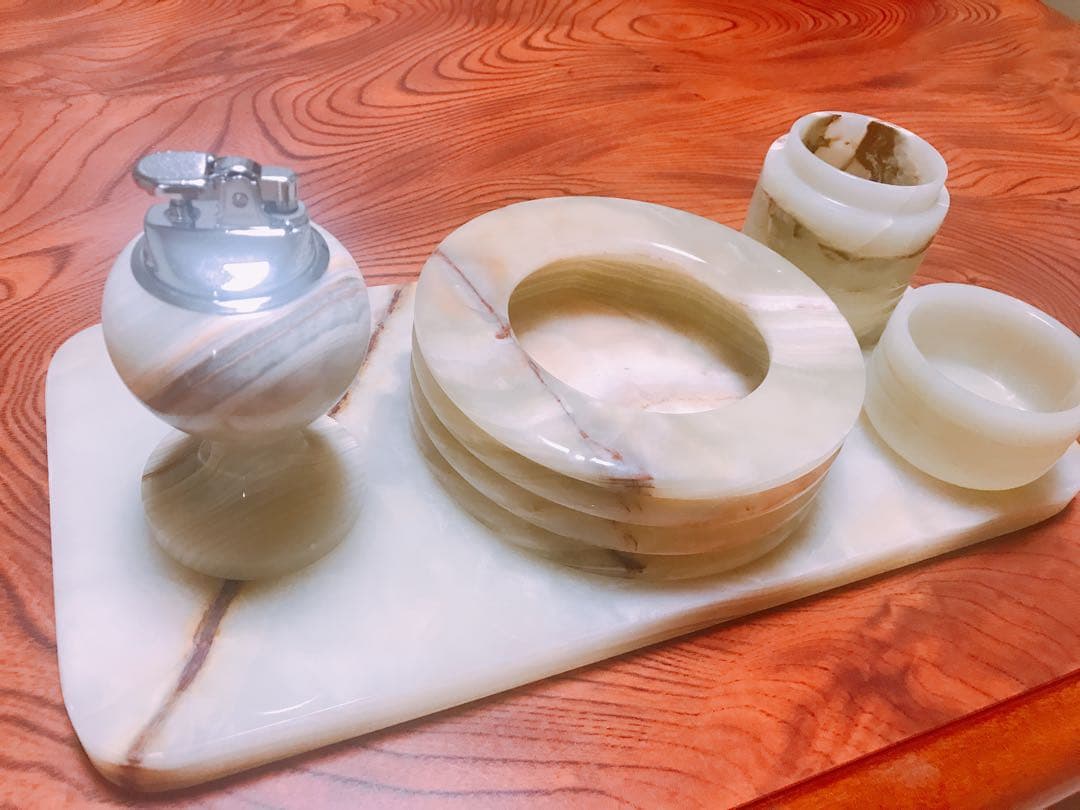 大理石灰皿セット