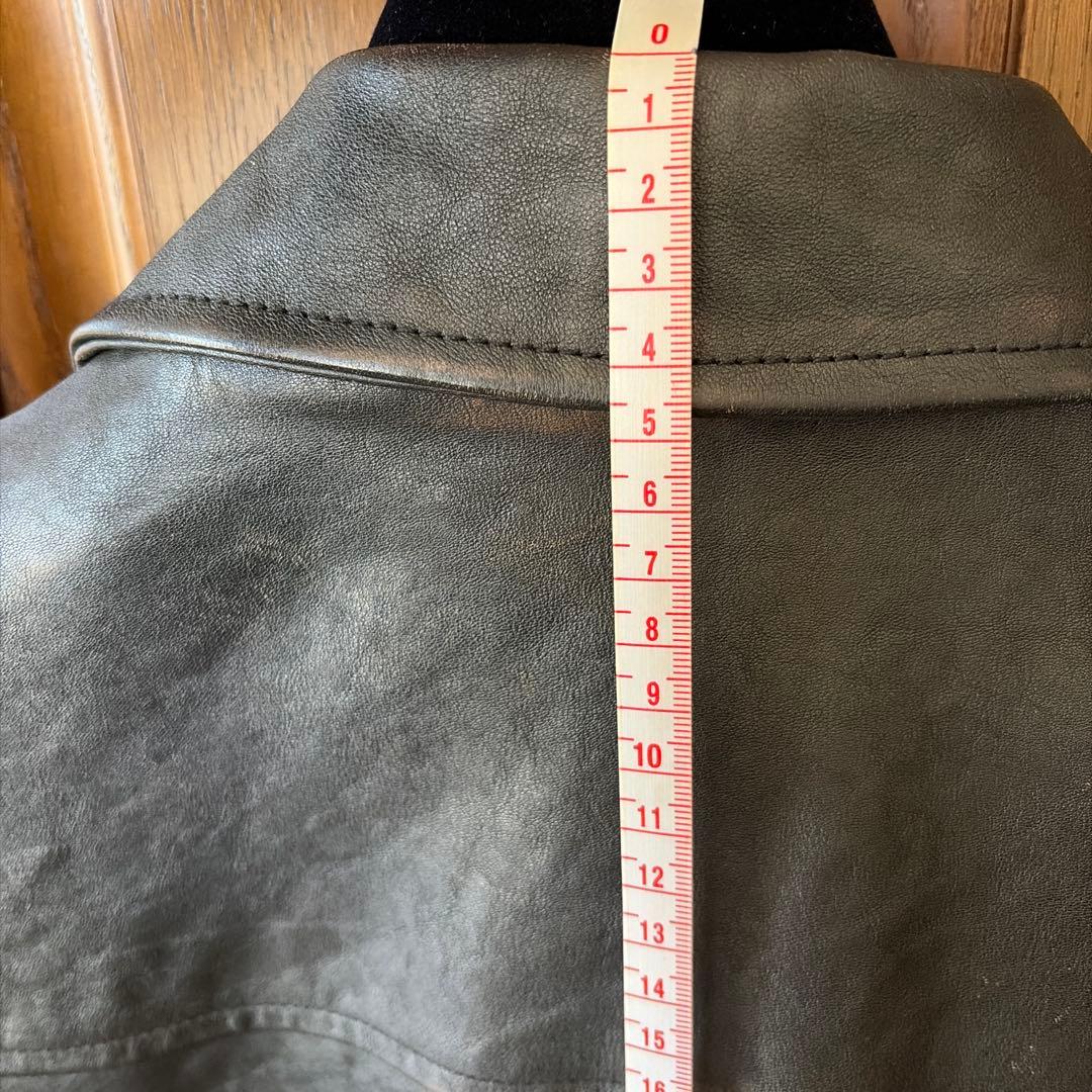 ゴールデングースブラックレザーライダースジャケット