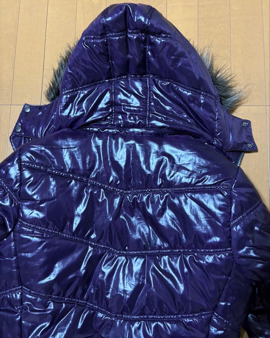 ［L様 限定] spinalh 紫 ファー 光沢ブルゾン ジャケットY2K 平成