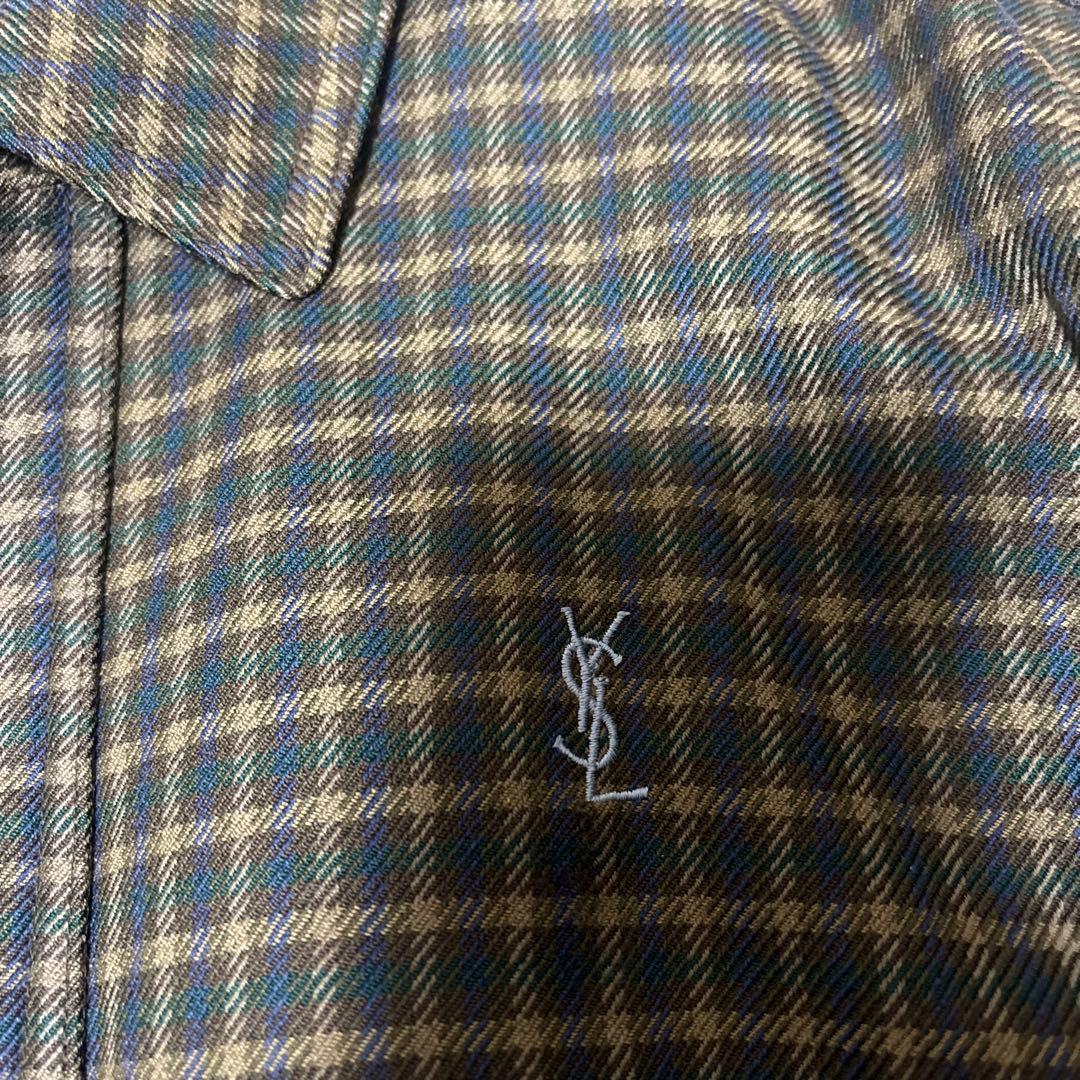 【怪獣】イヴ・サンローラン　チェック　ブルゾン