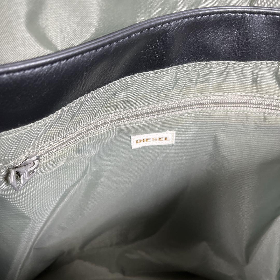 DIESEL ディーゼル ブレイブマン レザー ショルダーバック　A4 ブラック