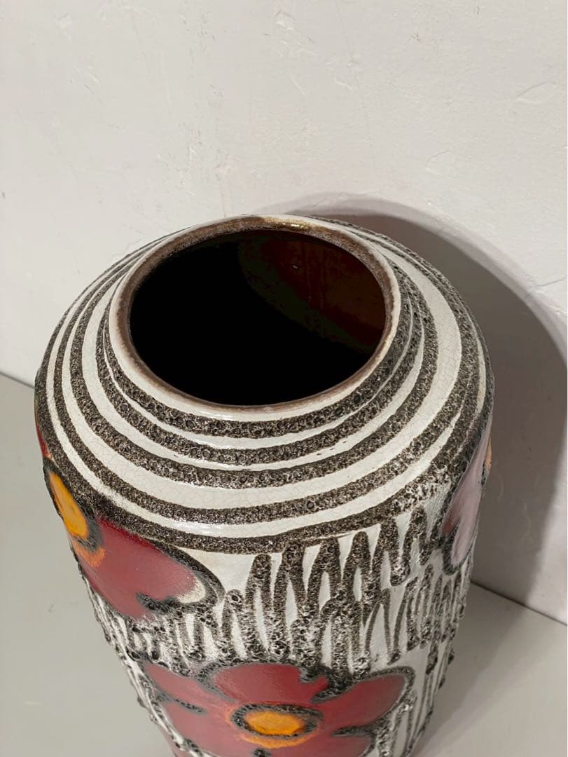 西ドイツ製 Fat Lava アンティーク フラワーベース 花瓶 517-38