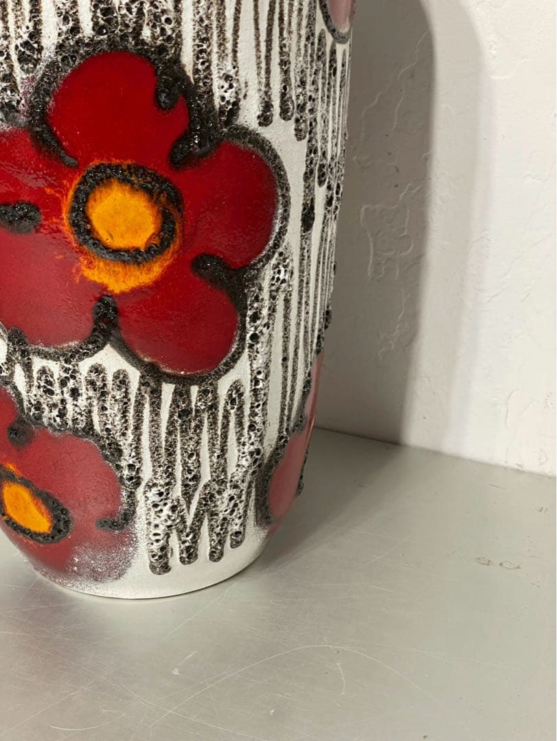 西ドイツ製 Fat Lava アンティーク フラワーベース 花瓶 517-38