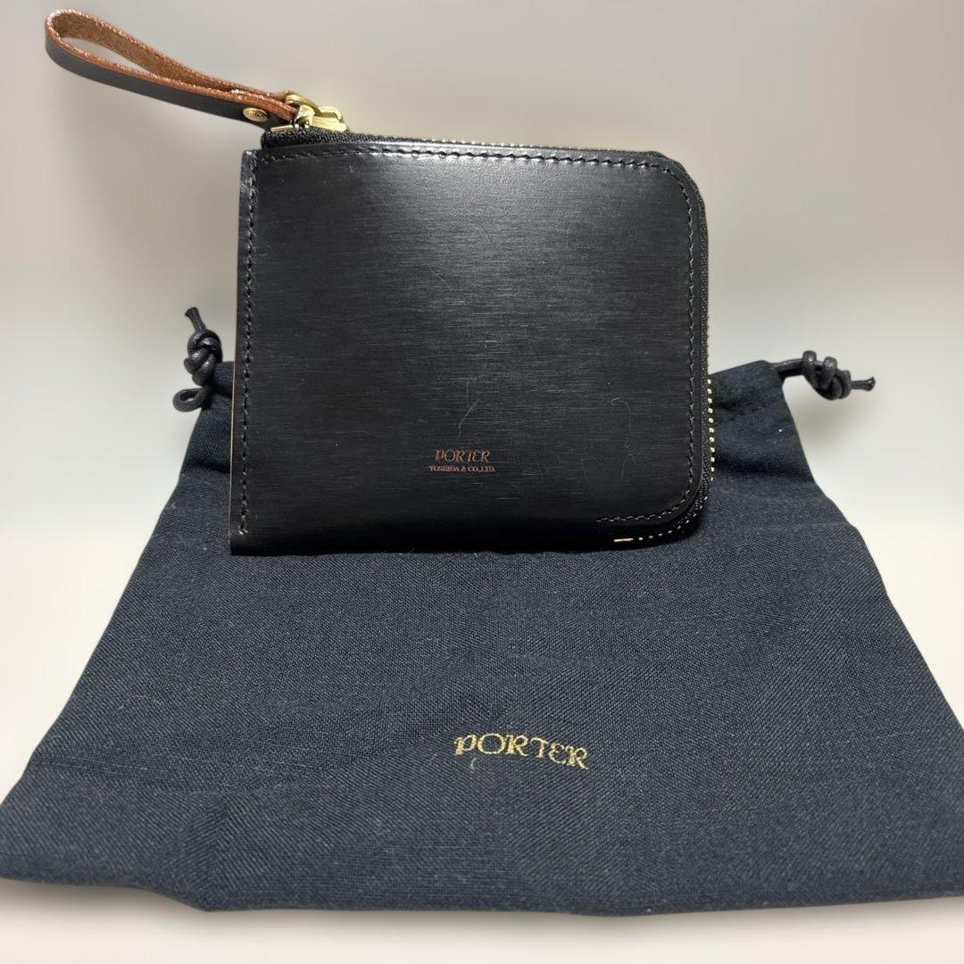 未使用 に近いPORTER ポーター ソーク 小銭入れ L字ファスナー SOAK
