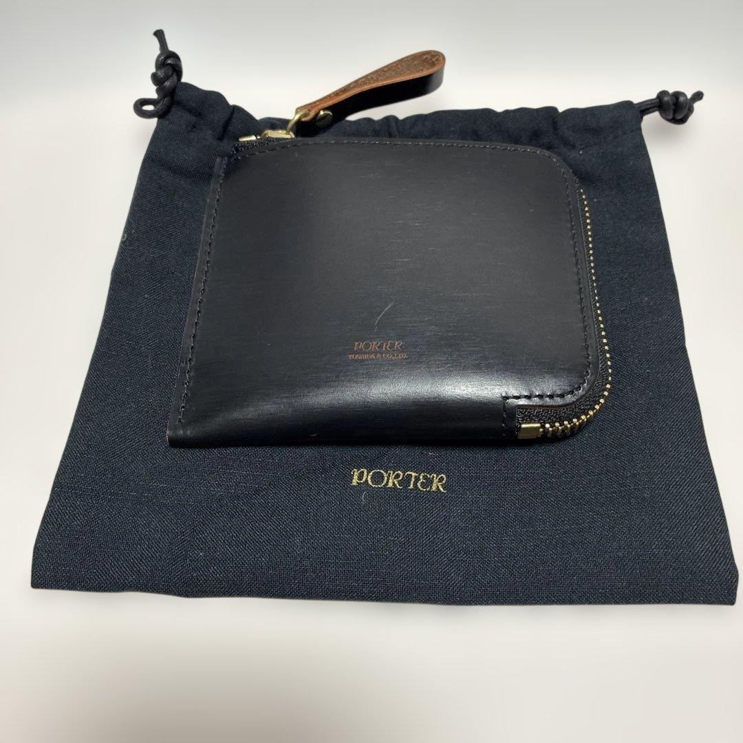 未使用 に近いPORTER ポーター ソーク 小銭入れ L字ファスナー SOAK