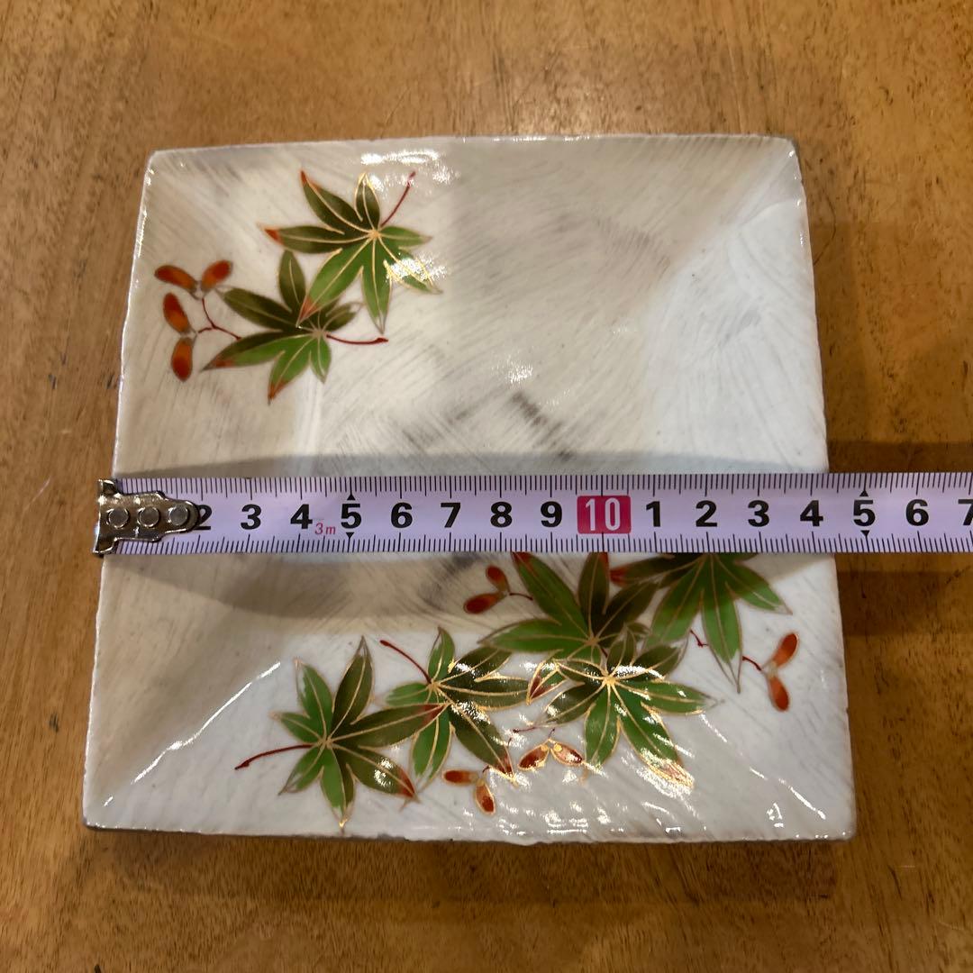 波佐見焼　林九郎窯　四季の景　刷毛目絵付皿　五枚　希少