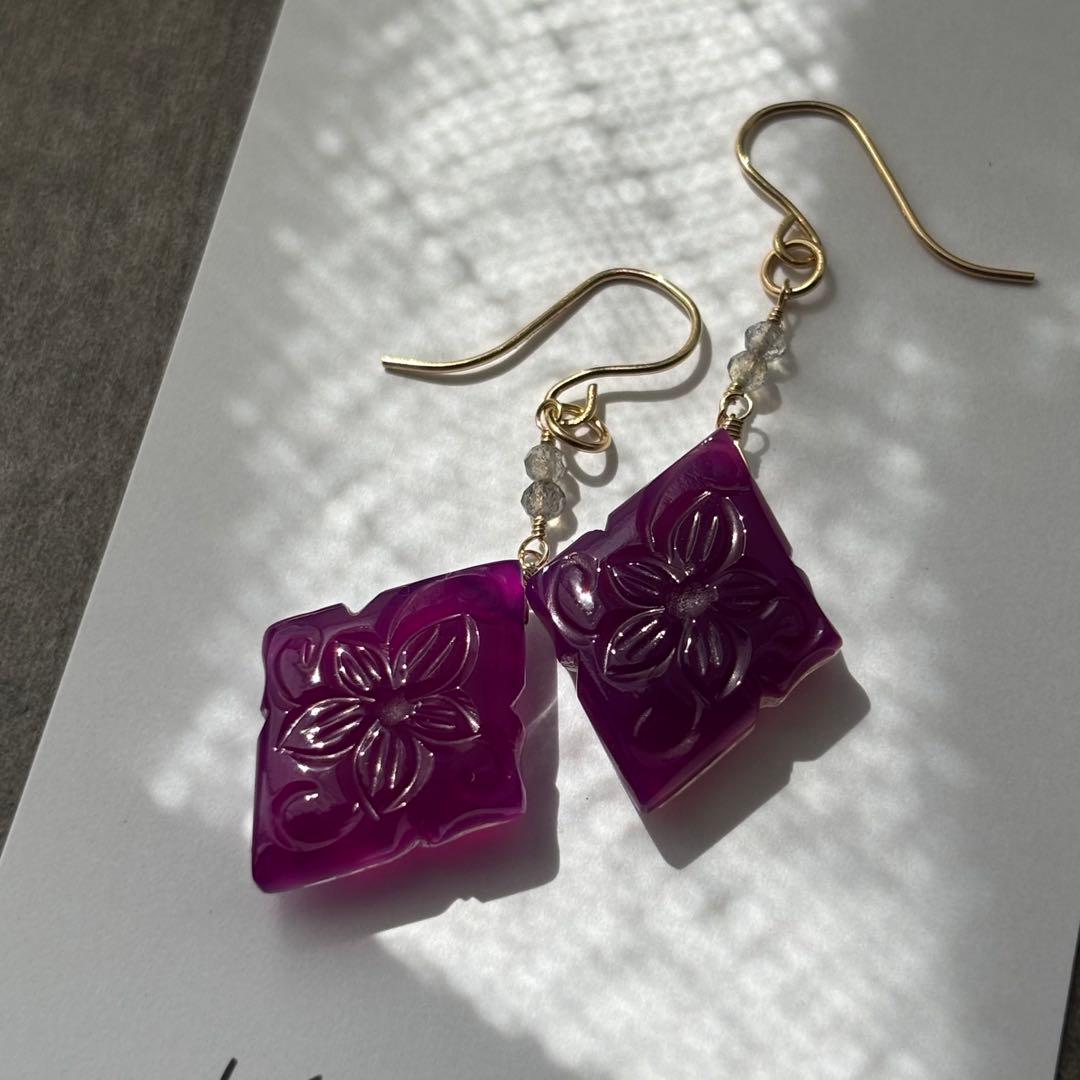 【専用です】14kgf♦︎アメトリン《大粒》✳︎ピアス・ネックレス・他計4点